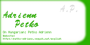 adrienn petko business card